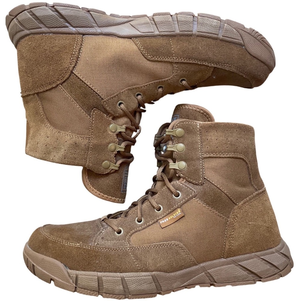 Free Soldier Tactical Boots Mens 11.5 Coyote Brown Suede Nylon Combat ACC0006